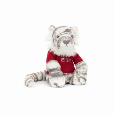 Jellycat Bashful Snow Tijger with Red Jumper | KU0964813